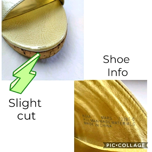 Nickels 'Mars Cream' WEDGE SLIDE Sandals 8.5 - Picture 11 of 13